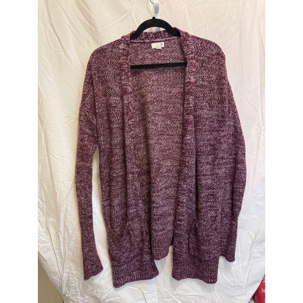 SO Burgundy heather duster cardigan